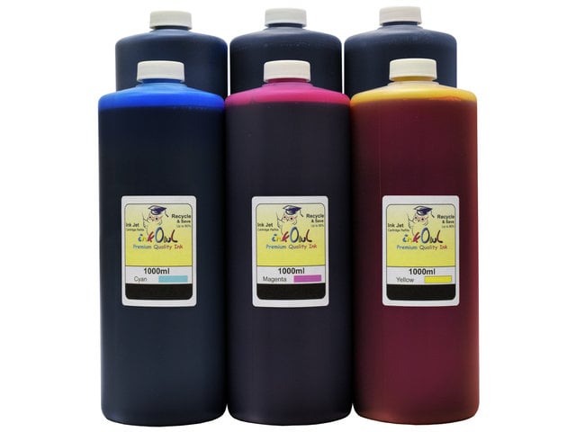 6x1L Matte Black, Cyan, Magenta, Yellow, Gray, Dark Gray Ink for HP 761